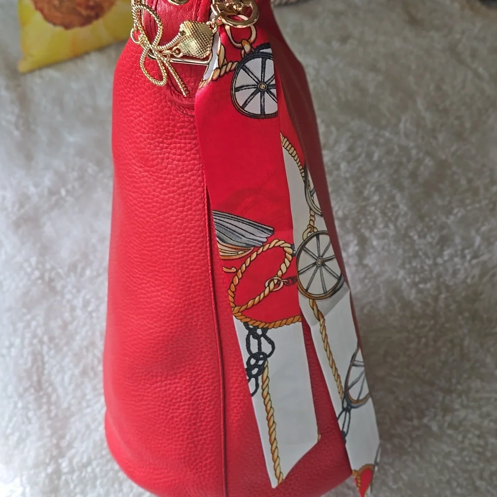 Coach EUC Large Duffle Bucket SAC  Pebbled LEATHER Ex LARGE - Picture 7 of 17